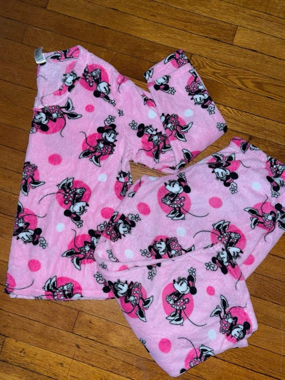 Minnie Mouse Pink Fleece Pajama Set